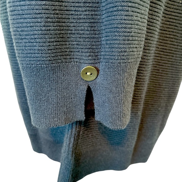 Christopher & Banks Ribbed PullOver Sweater, Size Large, Cotton/Rayon, Navy Blue - Picture 5 of 6